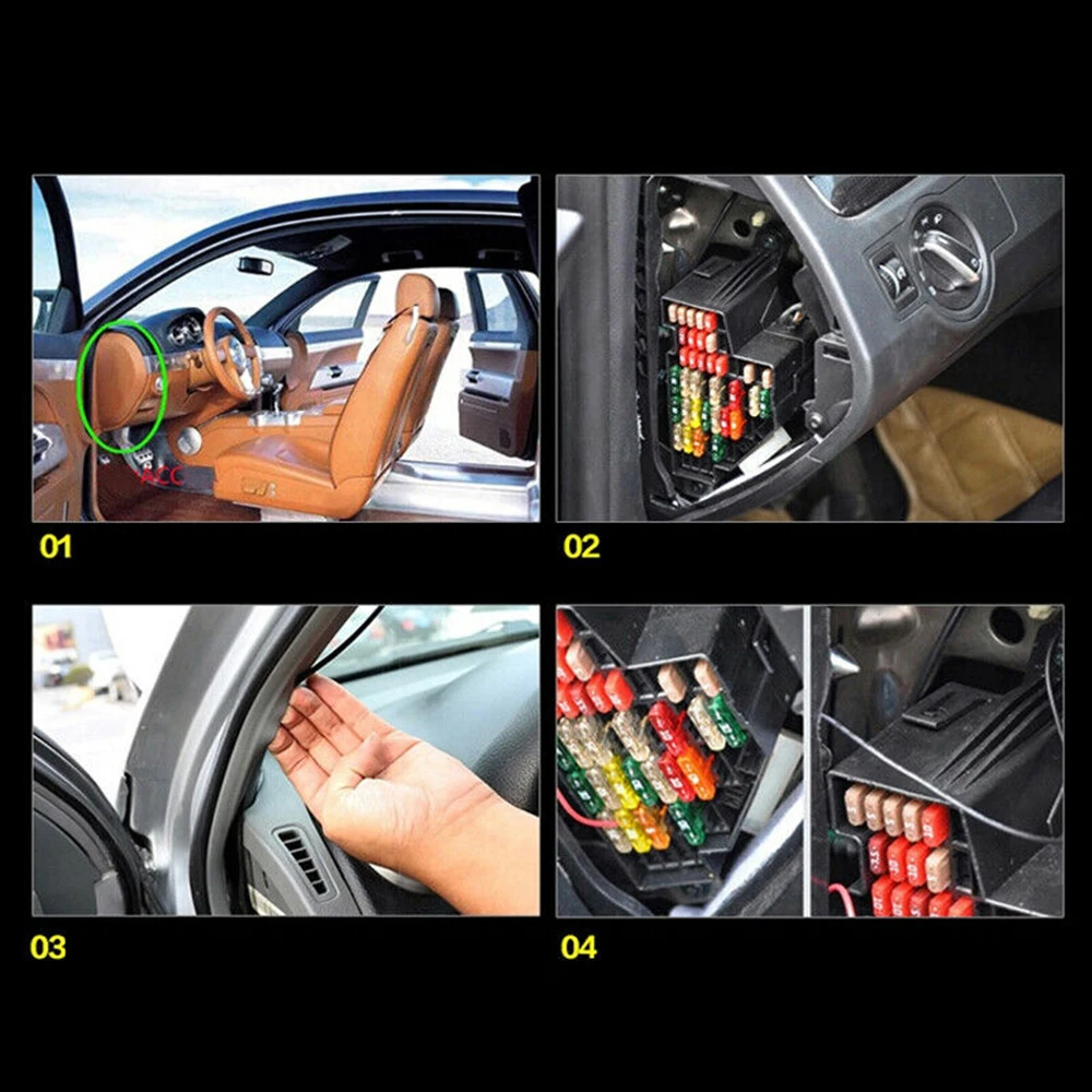 5 Pcs Automotive Mini 15A Car Fuse Box Holder Splitter Devices for RV Cars