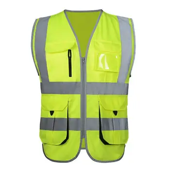 

Reflective Cycling Vests Warning Yellow Sleeveless Breathable Men's Waistcoat Cycling Jackets Road MTB Bicycle Running Tops