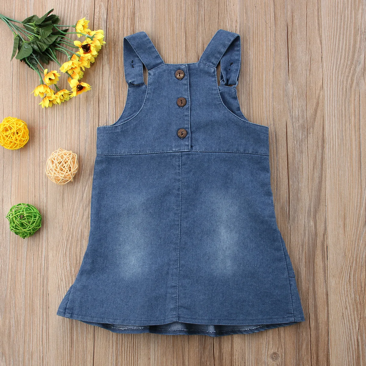 Pudcoco/Новое Брендовое платье из джинсовой ткани с цветочным принтом для маленьких девочек платье на подтяжках