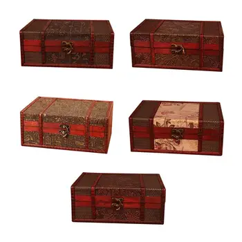 

Vintage Desktop Book Organizer Container European Style Royal Wooden Storage Box Bible Jewelry Storage Case House Decoration