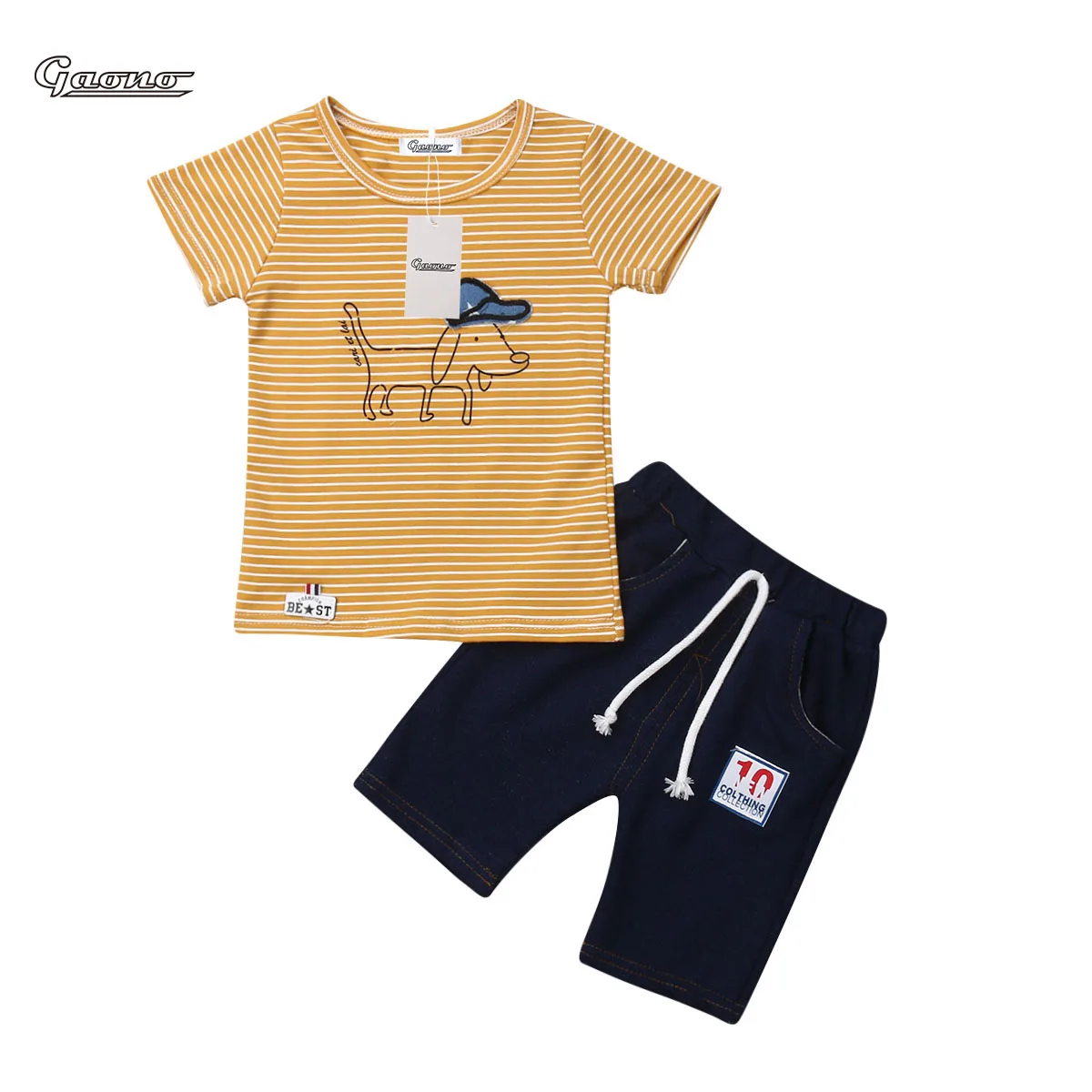 

Emababy Casual Striped Carton Toddler Kid Baby Boy Stripe Top T-shirt+Pant Leggings Outfits Clothes