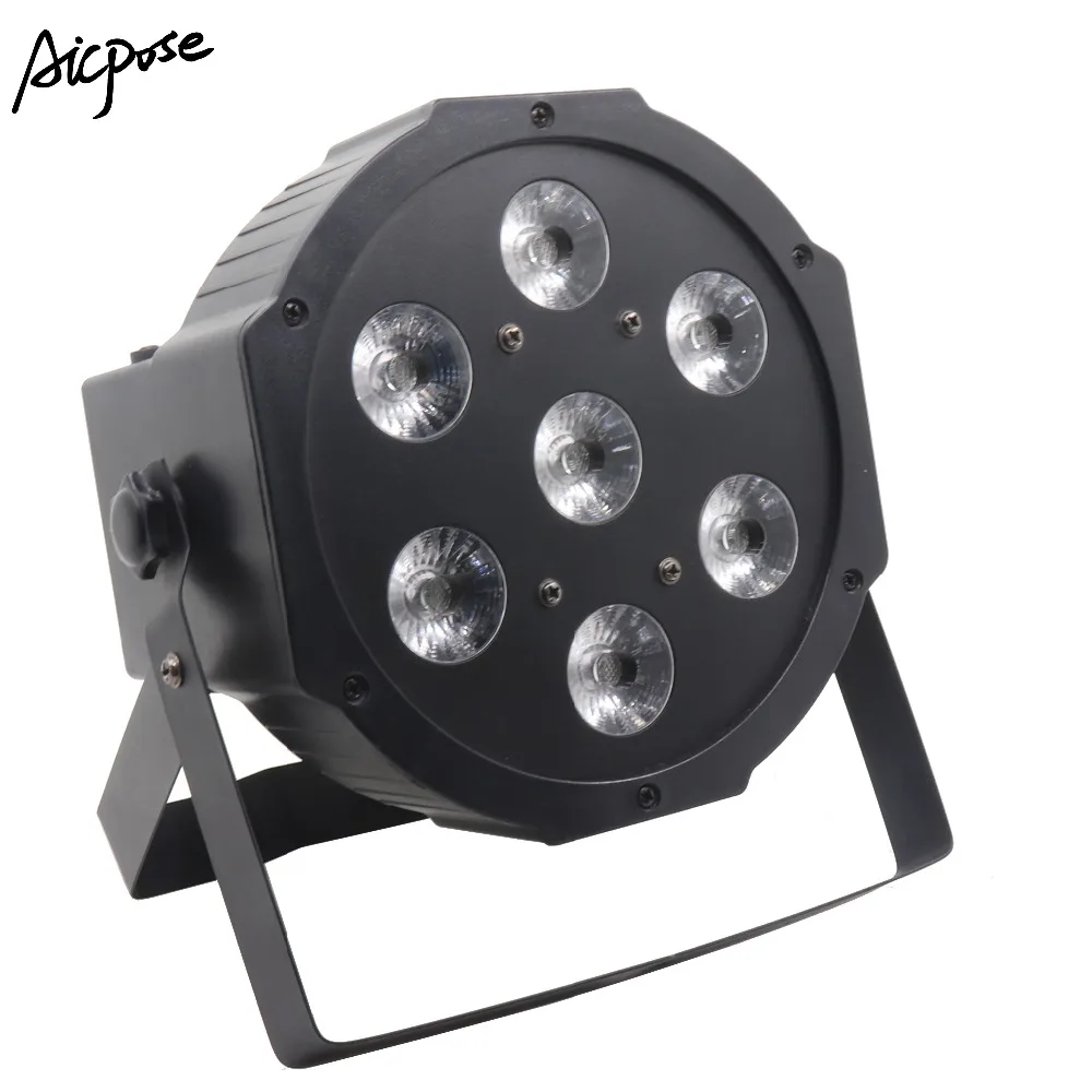 Led Par can 7x12 Вт Led Par огни RGBW 4в1/RGBWA UV 6в1 плоский Par Led dmx512 Диско огни свадебные маленькие dj сцены