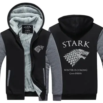 

SWYIVY Men's Sweatshirt Hoodie Game of Thrones Print Casual Thicken Men's Sweatshirt Long Sleeve Hooded Zipper Cardigan