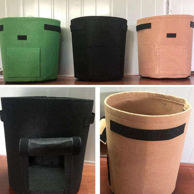 ZOLLOR Vegetable Plant Grow Bag DIY Potato Planter Non-woven fabrics Tomato Planting Container Bag Thicken Garden Pot Supplies