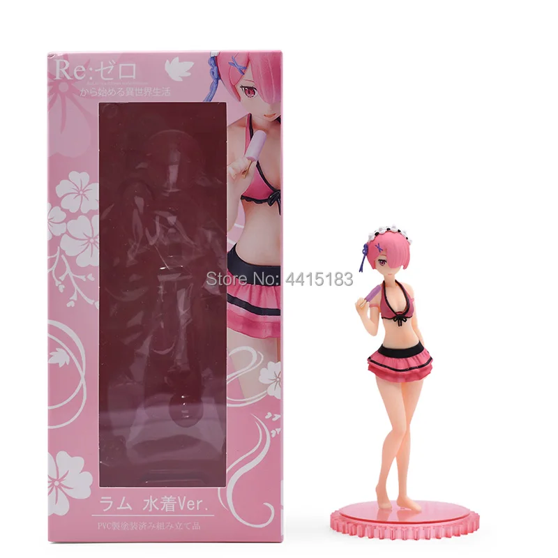 2 Styles Water Ver Anime Re : Life In A Different World From Zero Ram Rem PVC Action Figure Doll Collectible Model Toy 
