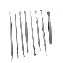 8 шт инструмент для удаления чёрных точек прыщи, акне клип пинцет с иглами экстрактор Набор инструментов Набор для удаления обработки для очистки кожи