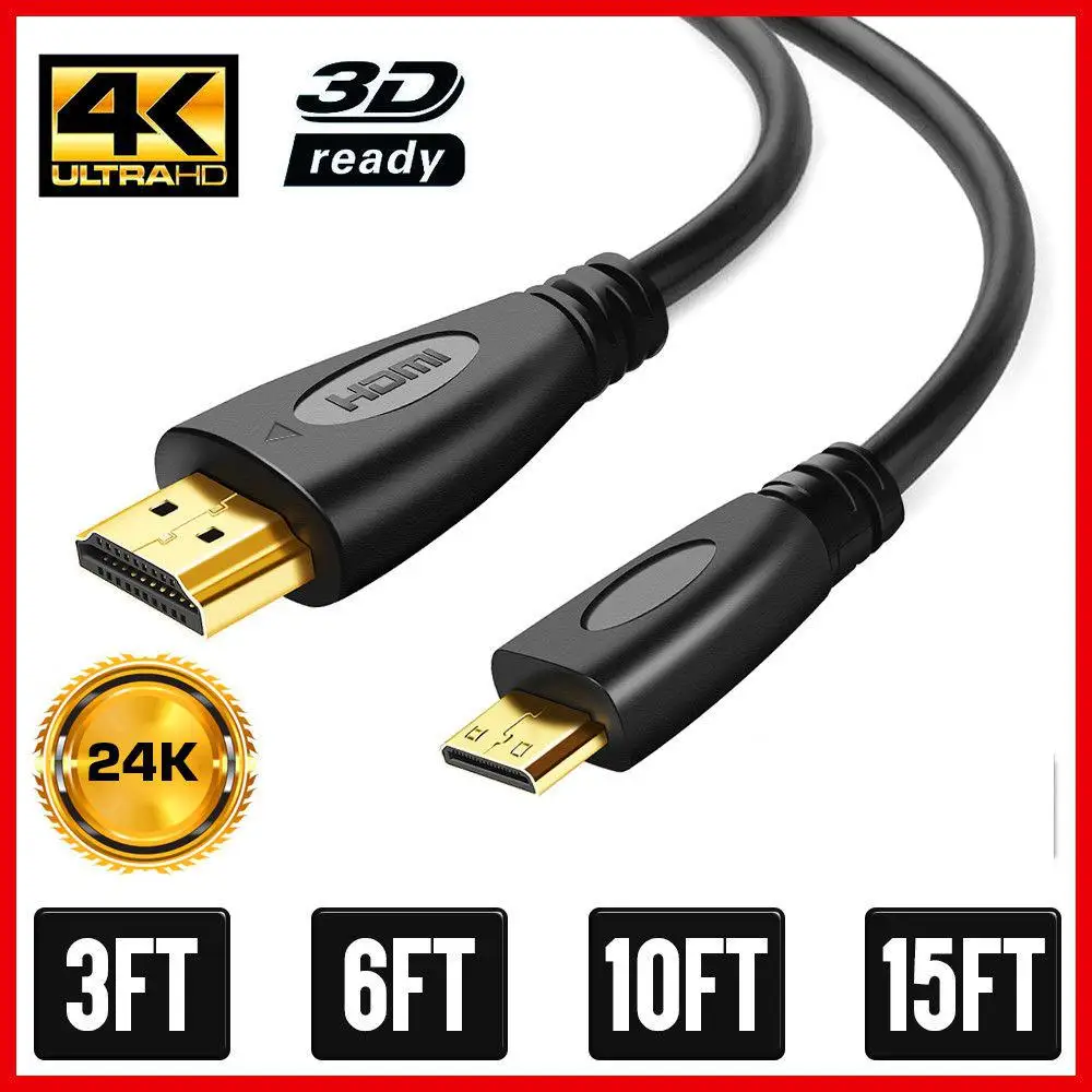 Хоббилан высокоскоростной мини HDMI к HDMI кабель адаптер HDMI A к HDMI мини Тип C 4K d18