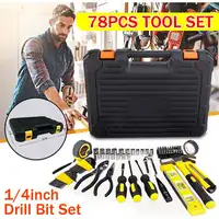 New 78Pcs Essential Household Tool Kit DIY Home Repair Hand Tools Set In Plastic Box Home Tool Set Wrench Plier Screwdriver Set