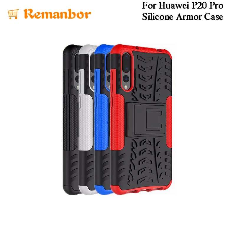 Remanbor For Huawei P20 Pro Silicone Armor Case TPU Cover Shockproof Protective Mobile Phone 6.1'' |