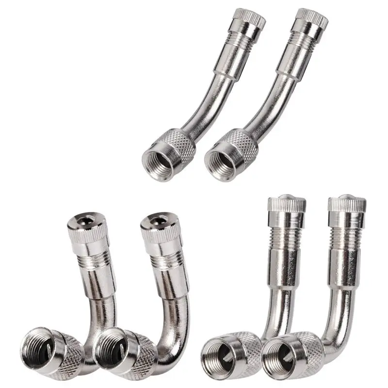 45 Degree 90 135 metal Valve Stem Extension - Set of 6-Silver | Автомобили и мотоциклы