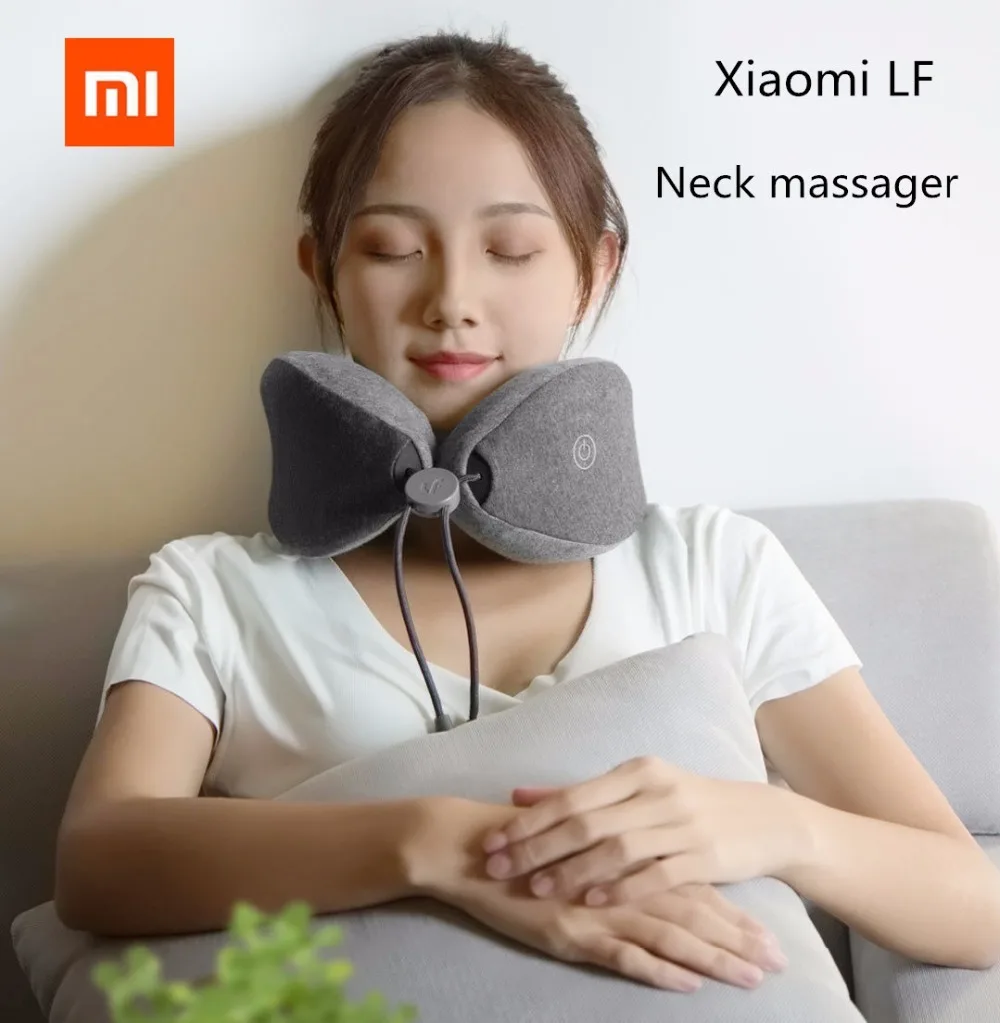 Оригинальная подушка для массажа шеи Xiao mi jia Lf, массажер для расслабления мышц шеи, Подушка для сна для офиса, дома и путешествий