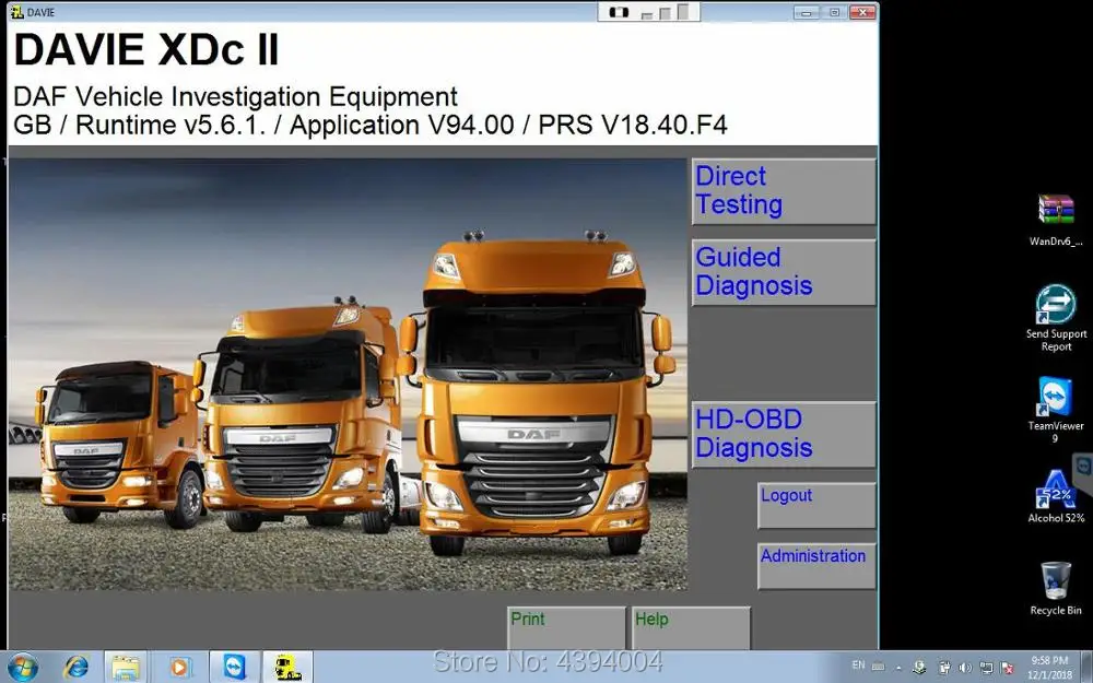 

2019 year Newest DAF Davie Runtime 5.6.1 for paccar and DAF engine diagnostic software+license + Expire Fix 302.00 Keygen