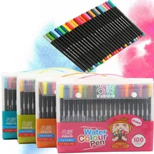Детский рисунок канцелярские товары мультяшная акварельный карандаш 40/60/80/100 Цвет нетоксичные живопись на холсте граффити ручка школьные принадлежности