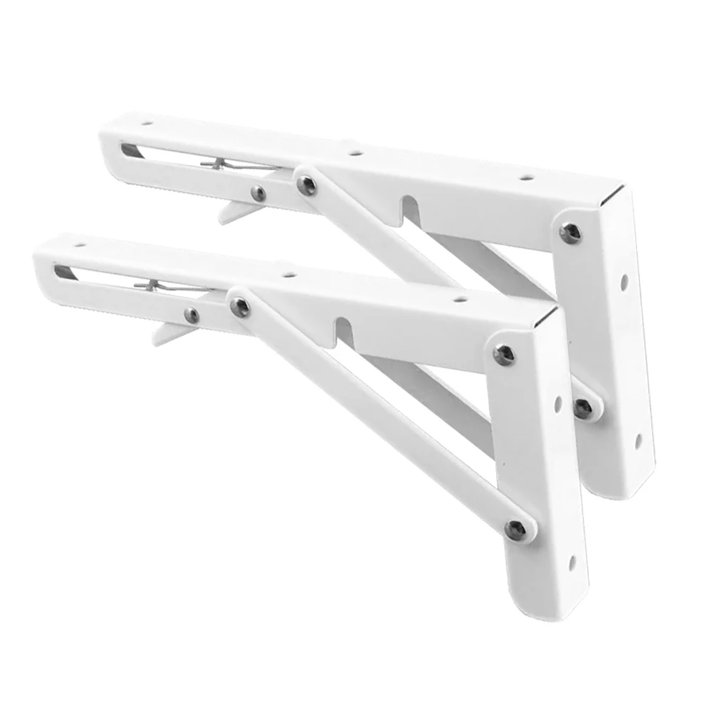 1 pair Folding Shelf Brackets Heavy Duty Collapsible Shelf Bracket for