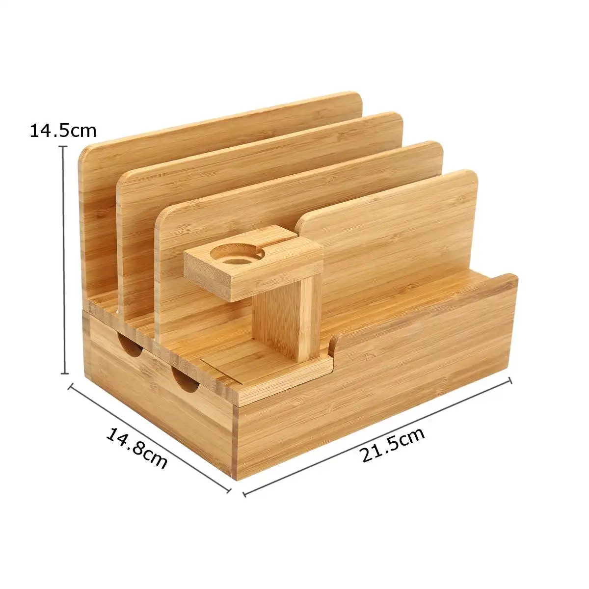  Bamboo Wooden Charging Dock Station Mobile Phone Stand Charger Holder Storage Table For Phone X 8 7