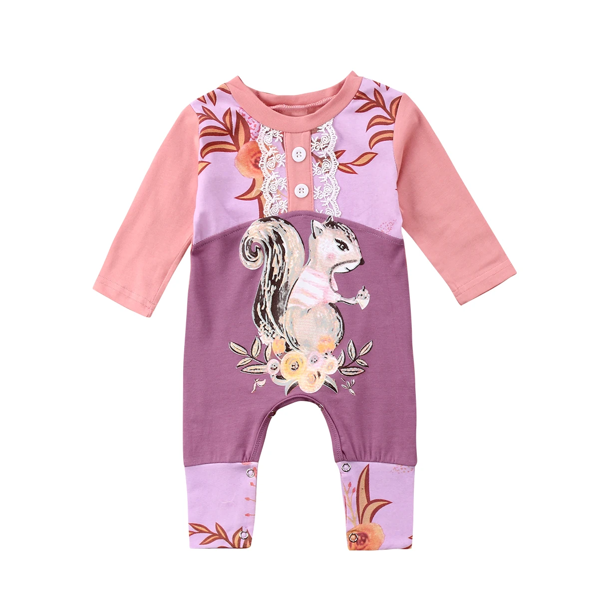 Pudcoco New Infant Baby Girls Rompers Jumpsuit Romper Cotton Blend