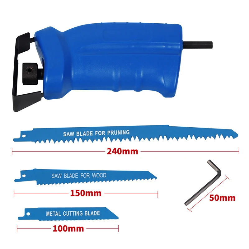 

Reciprocating Cutter Adapter Accessories Kit For Electric Drill Woodworking Tool