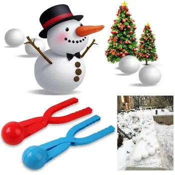 

1pc Kids Plastic Snowball Clip Toys Winter Outdoor Snow Sand Ball Maker Mold Tools Snowball Fighting Toys for Kids Random Color