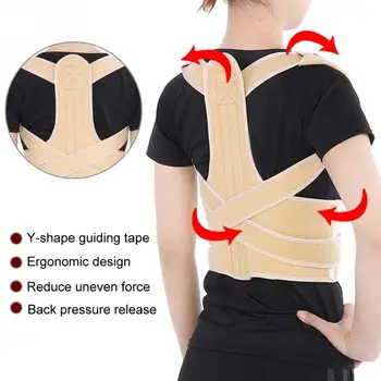 

4 Size Adjustable Men Women Posture Correction Waist Shoulder Chest Back Support Corrector Belt Band Back Shoulder Lumbar Brace