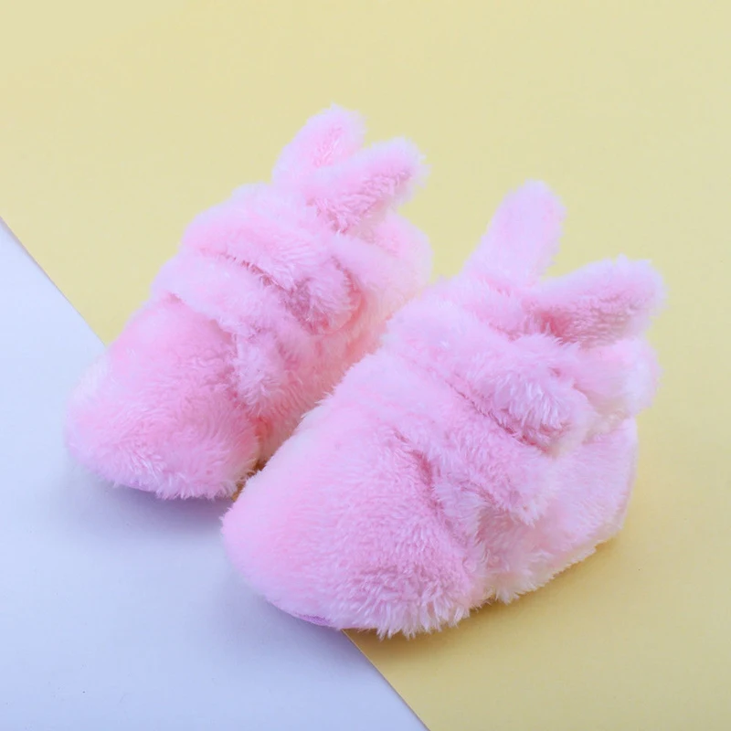 

New Kid Toddler Shoes Rabbit Solid Baby Girls and Boys Ankle Warm Crib Shoes Anti-slip Sneaker Casual Cute
