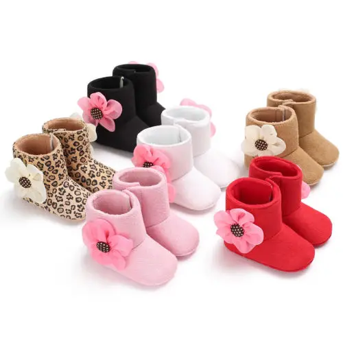 Baby Infant Kids Girls Leather Crown Soft Sole Crib Toddler Newborn Shoes Boots