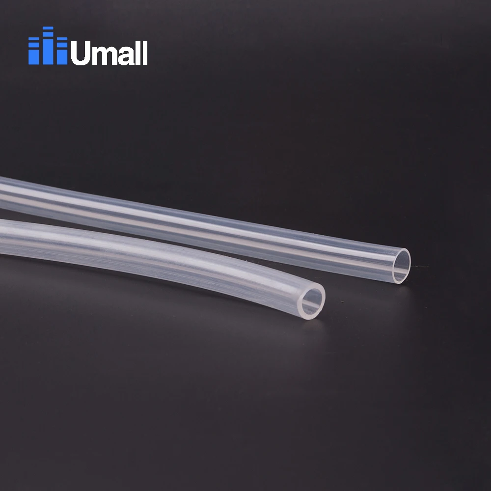 Umall 1 метр пищевой прозрачный силиконовый резиновый шланг 12x14 мм Гибкая силиконовая труба