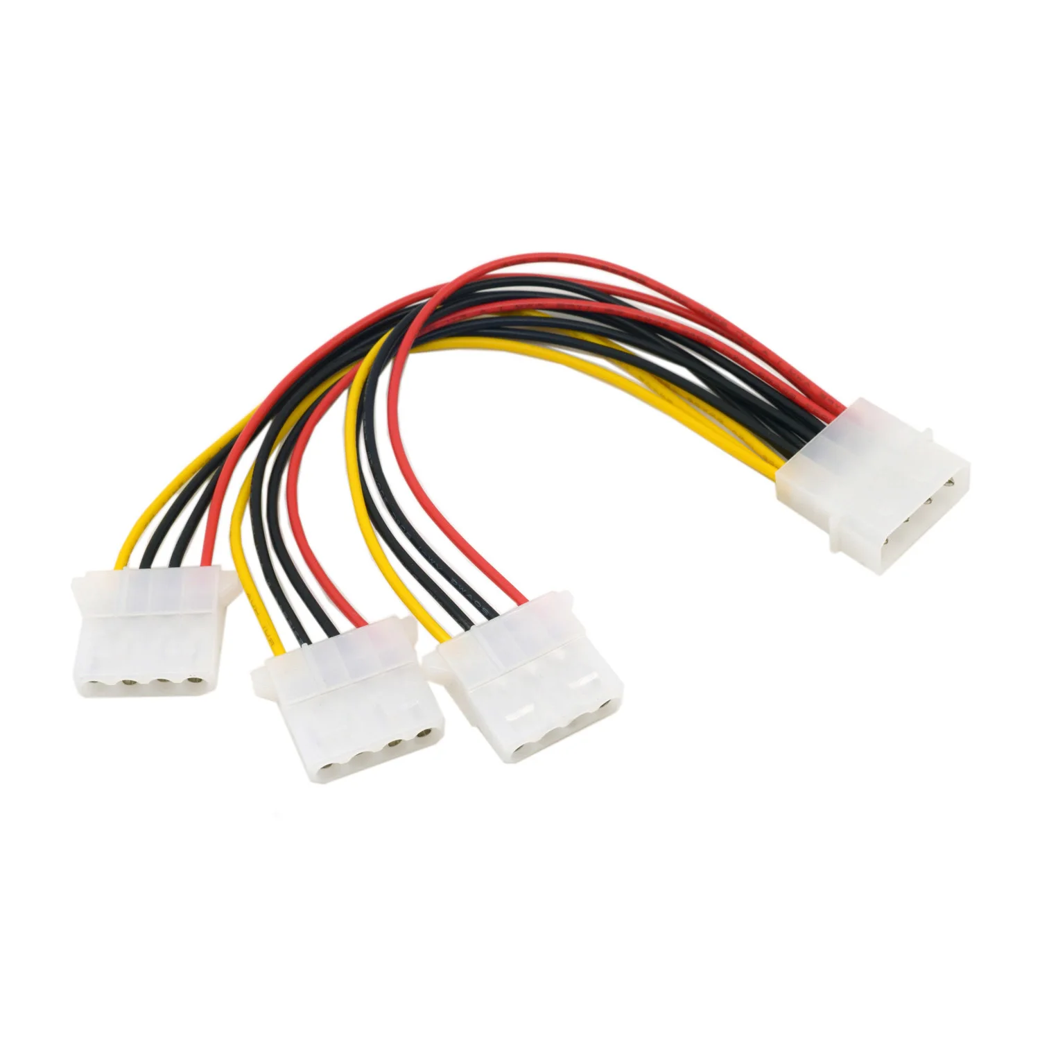

CY Cable PC Desktop IDE 4Pin 4P Molex 1 Female to 3 Male Power Supply Cable 18AWG Wire For Hard Disk Optical Device