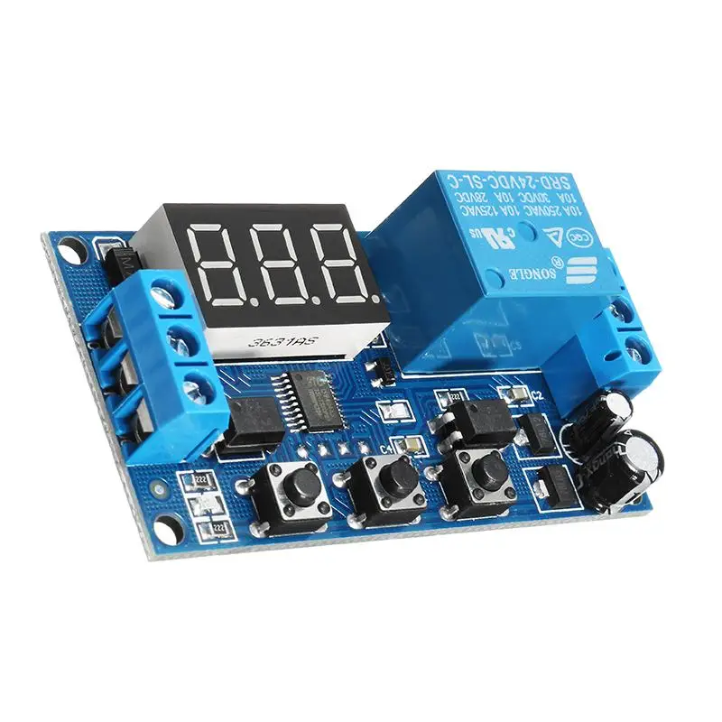 LEORY Relay Control Module Adjustable Pulse Trigger Delay Cycle Timer