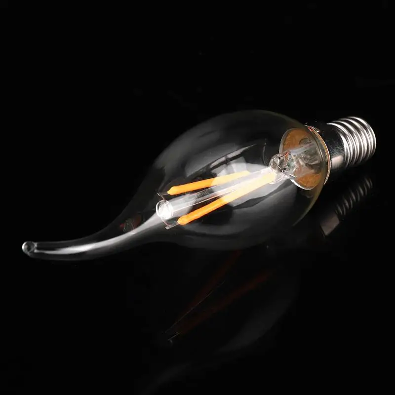 AC 220V LED E14 лампа ретро стиль Домашняя Свеча форма Светодиодная диммируемая