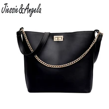 Jiessie&Angela Fashion PU Leather Women's Bucket Bag Large Capacity Female Casual Shoulder Vintage Messenger Bags Jiessie&Angela Fashion PU Leather Women's Bucket Bag Large Capacity Female Casual Shoulder Vintage Messenger Bags