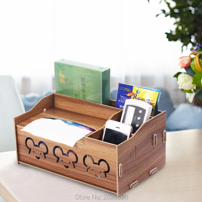

Tissue Box Woody Multifunction Tissue Box Facial Tissue Box Napkin Box Tissue Case Paper Handkerchief Case Wooden Assembled DIY