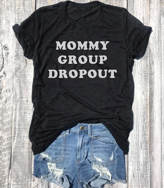 Футболка Mommy Group легкая непростая графическая забавная женская модная быстрая