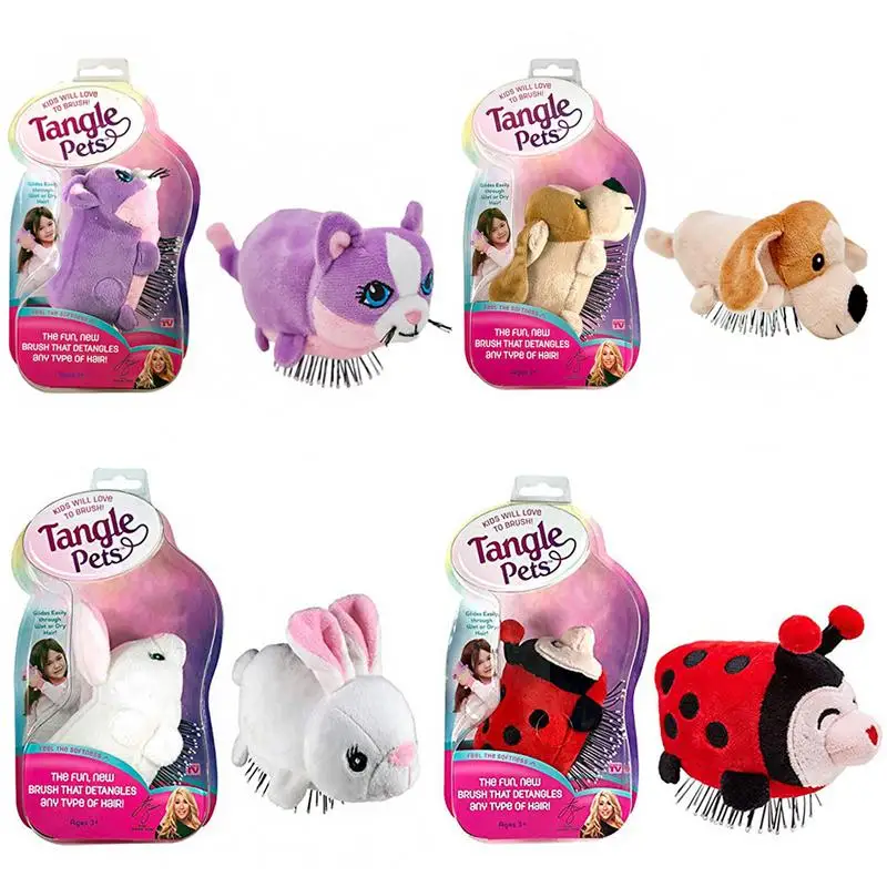 

Animal Plush Comb Cat Ladybug Dog Rabbit Plush Toy Comb for Children Washable Child Care