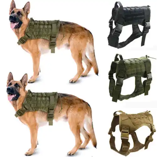 Polisi K9 Taktis Latihan Anjing Harness Militer Disesuaikan Molle