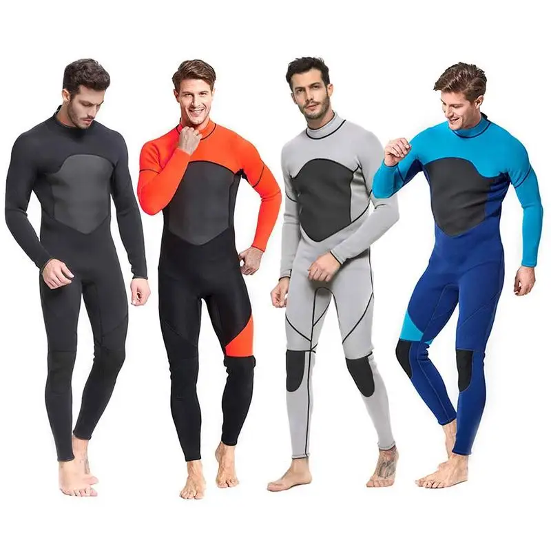 

Men Diving Suit 3MM One-piece Thickened Warm Long Sleeve Winter Wetsuit for Outdoor Sports Snorkeling Swimming Suit