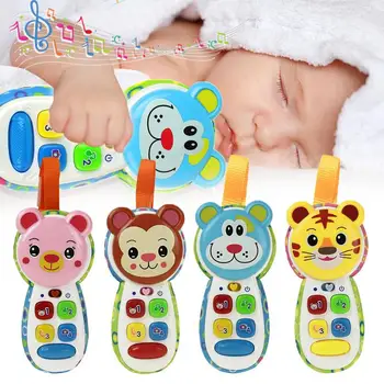 

Infant Puzzle Mobile Phone Toys Children Cartoon Animal Music Mobile Phone Baby Early Learning Sound And Light Phone