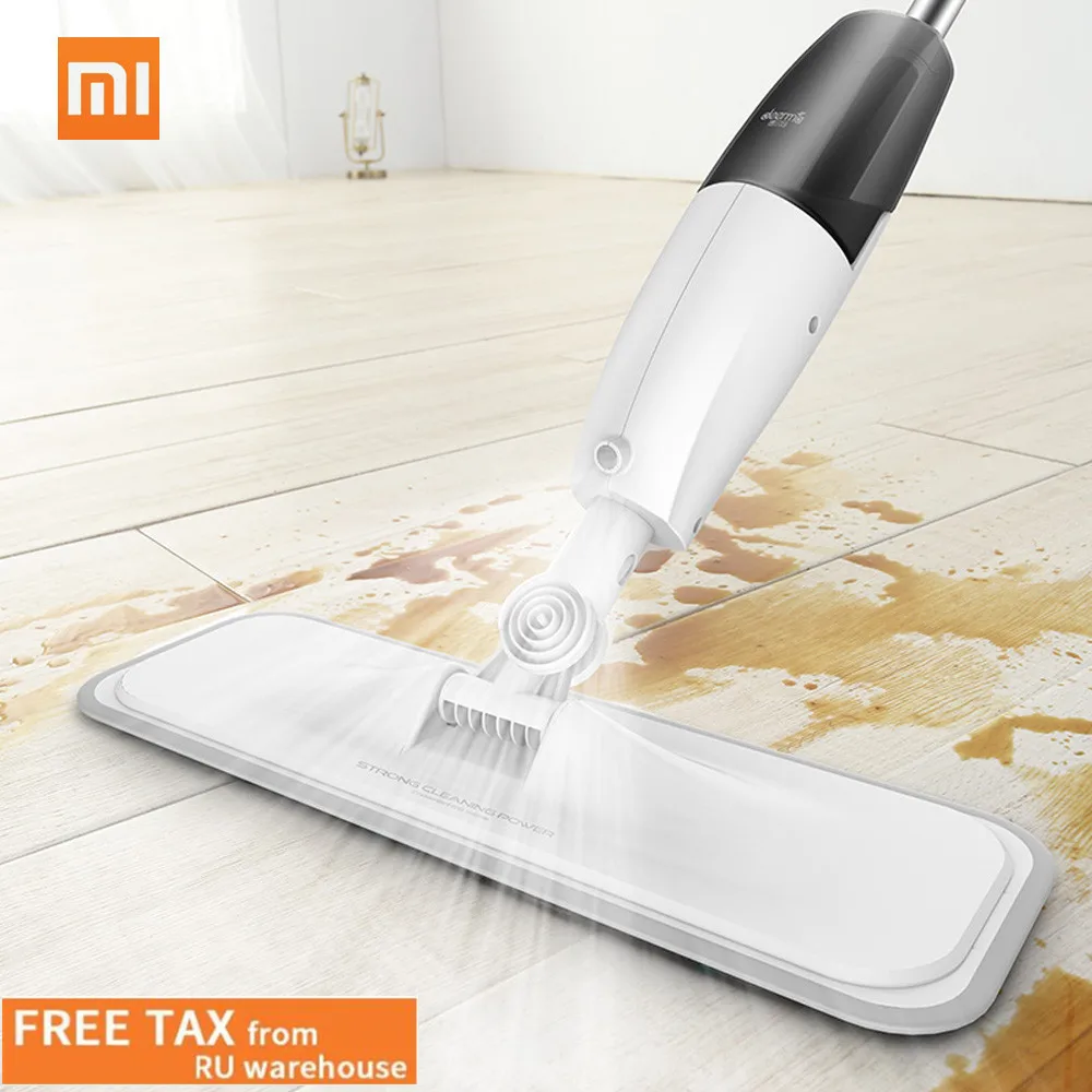 Швабра Xiaomi Mijia Deerma Spray Mop переносная швабра с распылителем воды вращение на 360