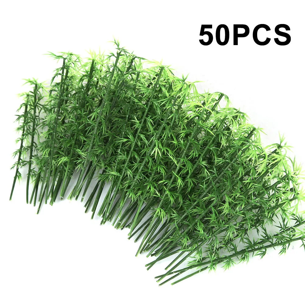 

50Pcs 15cm Plastic Miniature Model Tree Landscape Bamboo Tree Sand Table Model Decor Accessories Toys Hobbies 2019 New