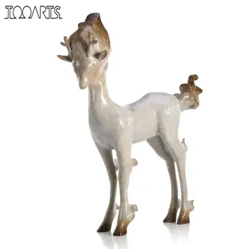 

Fairy Deer Bronze Morden Art Sculpture Lucky Animal Sculpture Abstract Table Decoration Sculpture Home Decoration Accessories