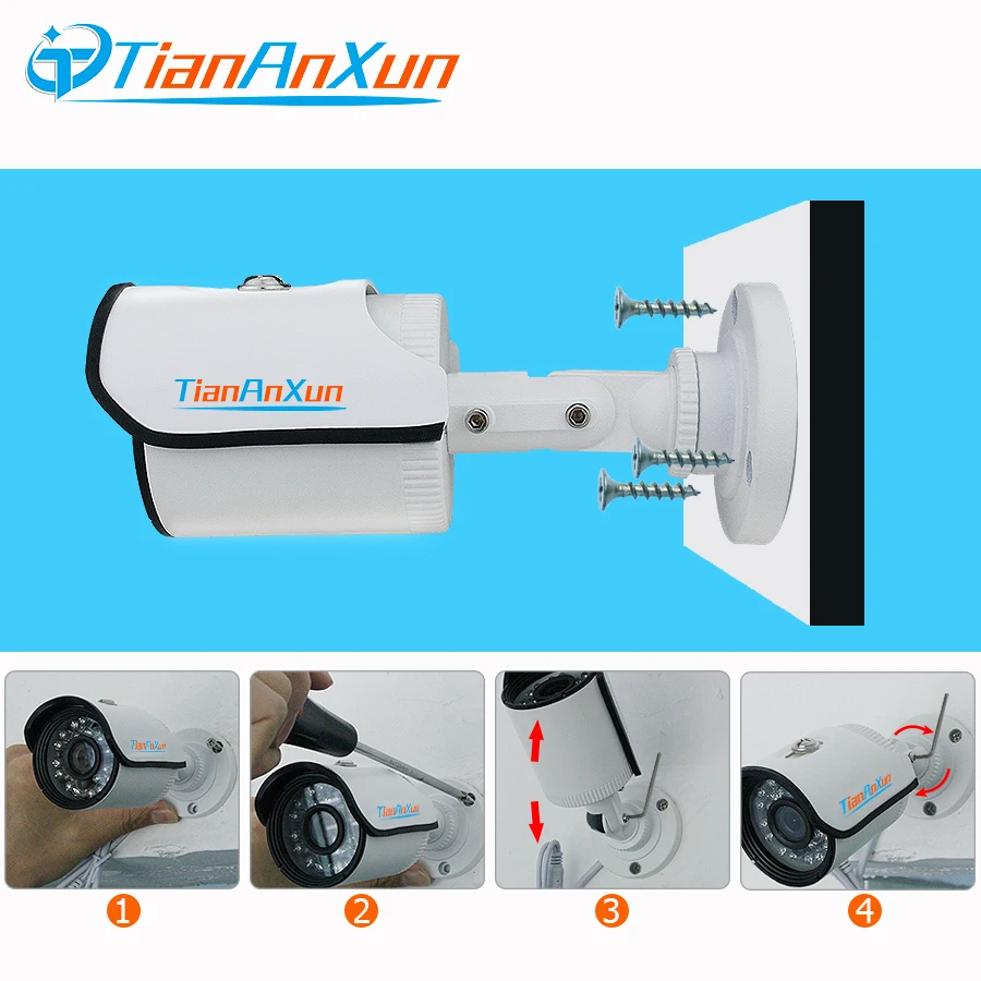  Tiananxun Video Surveillance Security Camera System 8CH CCTV Kit AHD Cameras DVR Set 720P Home Weat - 32979754628
