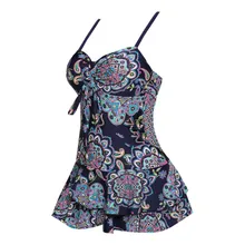 Купальник с высокой талией, большие размеры, женский купальник, винтажный бикини, купальный костюм, ретро бикини, купальник большого размера, цельный купальник