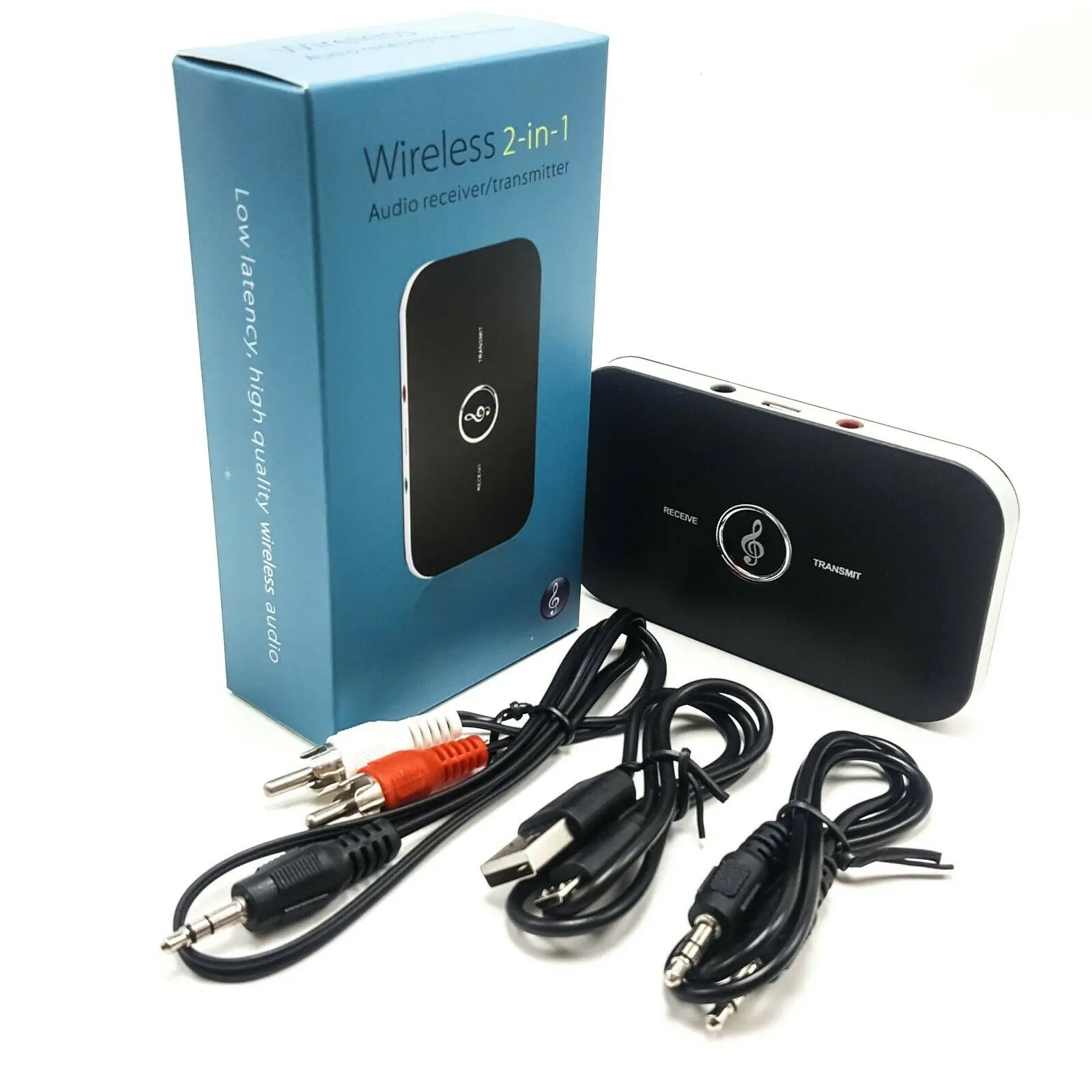 

2 in 1 Bluetooth Audio Transmitter Receiver Wireless A2DP Bluetooth Audio Adapter Portable Audio Player For TV / Home Stereo