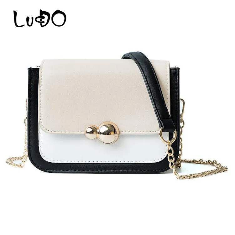 

LUCDO Fashion Women Bag Mini Leather Chains Messenger Bags Ladies Crossbody Bags Design Female Small Flap Bag Sac A Main Femme