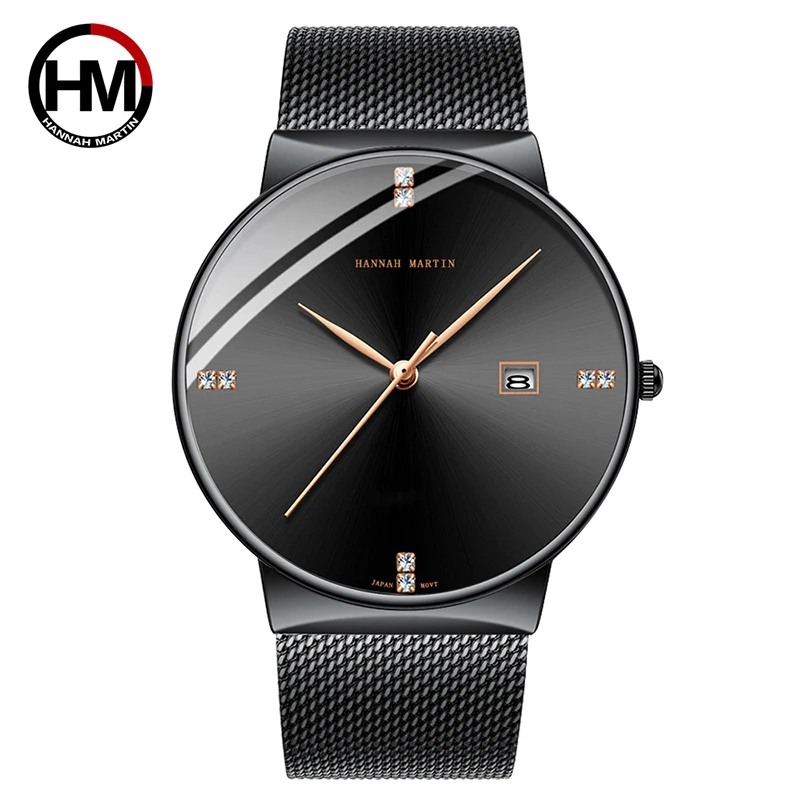 

Hannah Martin Luxury Men Watch Simple Business Male Stainless Steel Bracelet Man Watch Casual Wristwatch Montre Homme Reloj 901