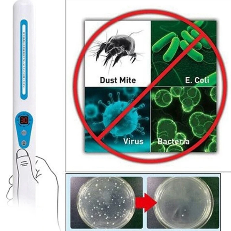 Портативный УФ дезинфицирующее средство ручной палочка ультрафиолетовый свет убивает бактерии микробов стерилизатор многофункциональный УФ стерилизатор Us Plug