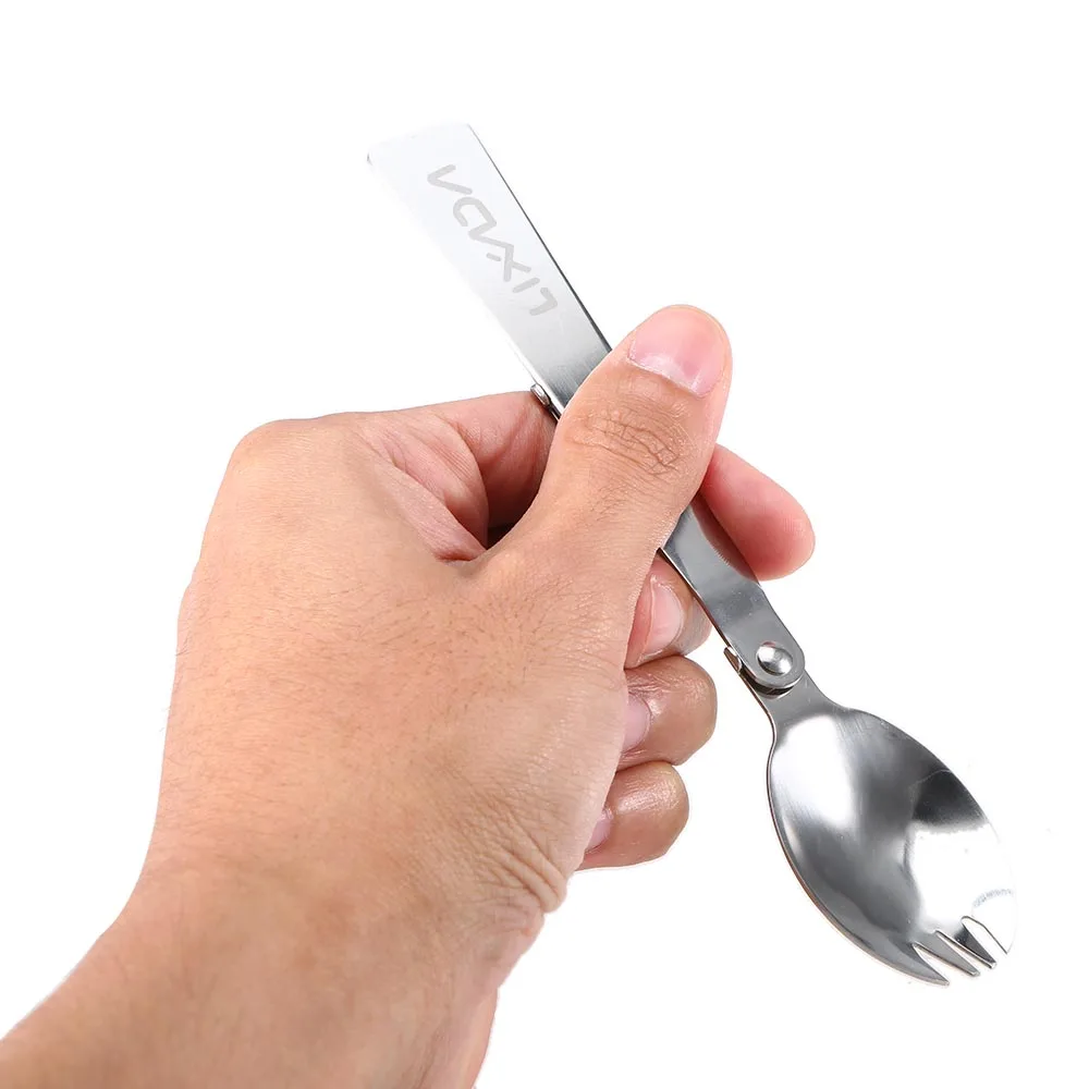 STAINLESS STEEL SPORK Fork Spoon Can Opener Blade For Outdoor Survival