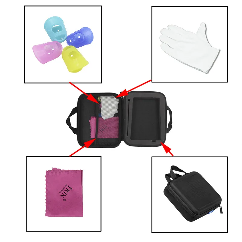

IRIN Shockproof Kalimba Case Thumb Piano Bag Mbira Box Water-resistant with Gloves Finger Stall Keyboard Instruments Accessories