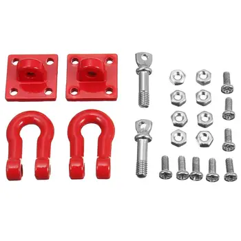 

LeadingStar 1 Pair Metal Trailer Hook Shackles Buckle for WPL/D90 RC Car Crawler Military Truck Parts