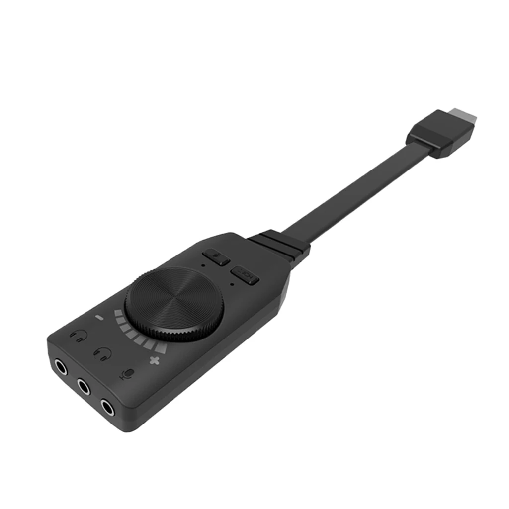 Внешняя звуковая карта MagiDeal 7.1CH USB микрофон аудиокарта к 3 5 мм наушники|Звуковые
