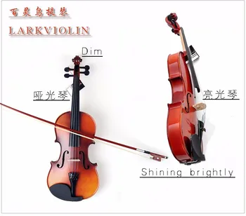 Mini violín de madera maciza, caja de envío, arco, cuerdas, hombro, 1/32 (for2-3years de edad) 1/16 (for3-4years de edad)